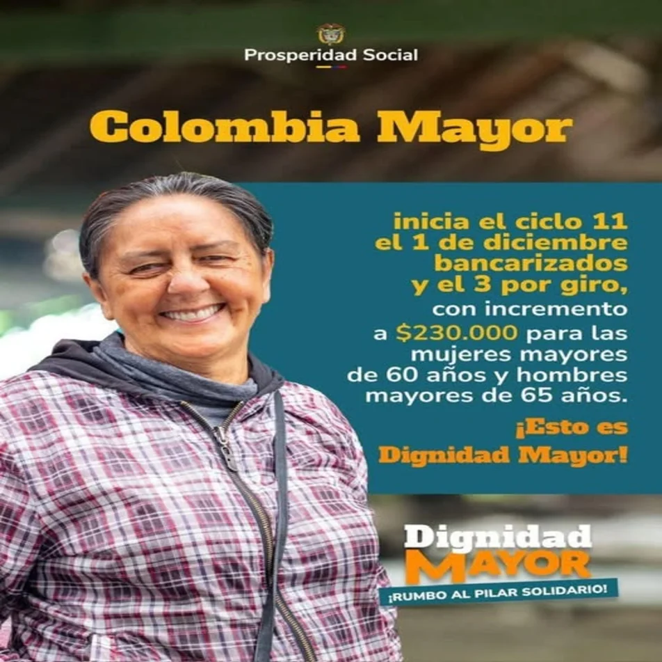 Pagos del programa Colombia Mayor ciclo 11 en Manzanares 2025