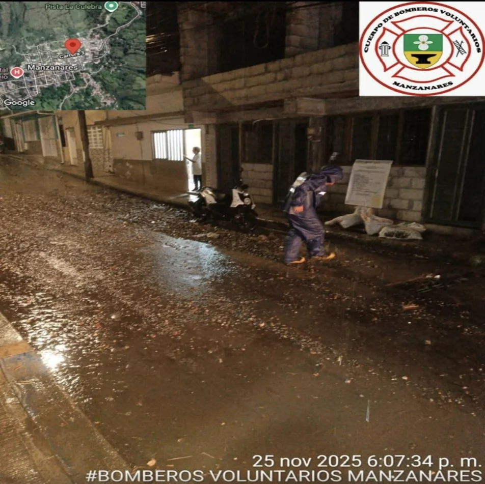 Emergencias por fuerte aguacero atendidas por Bomberos en Manzanares