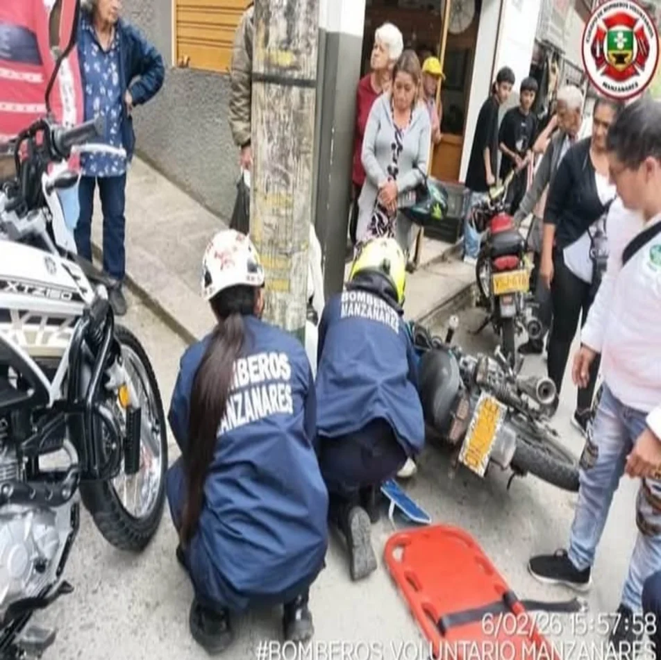 Emergencia de tránsito atendida por Bomberos de Manzanares